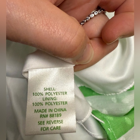 Lilly Pulitzer Antonia mini Dress in New Green Awning Stripe - Picture 7 of 11